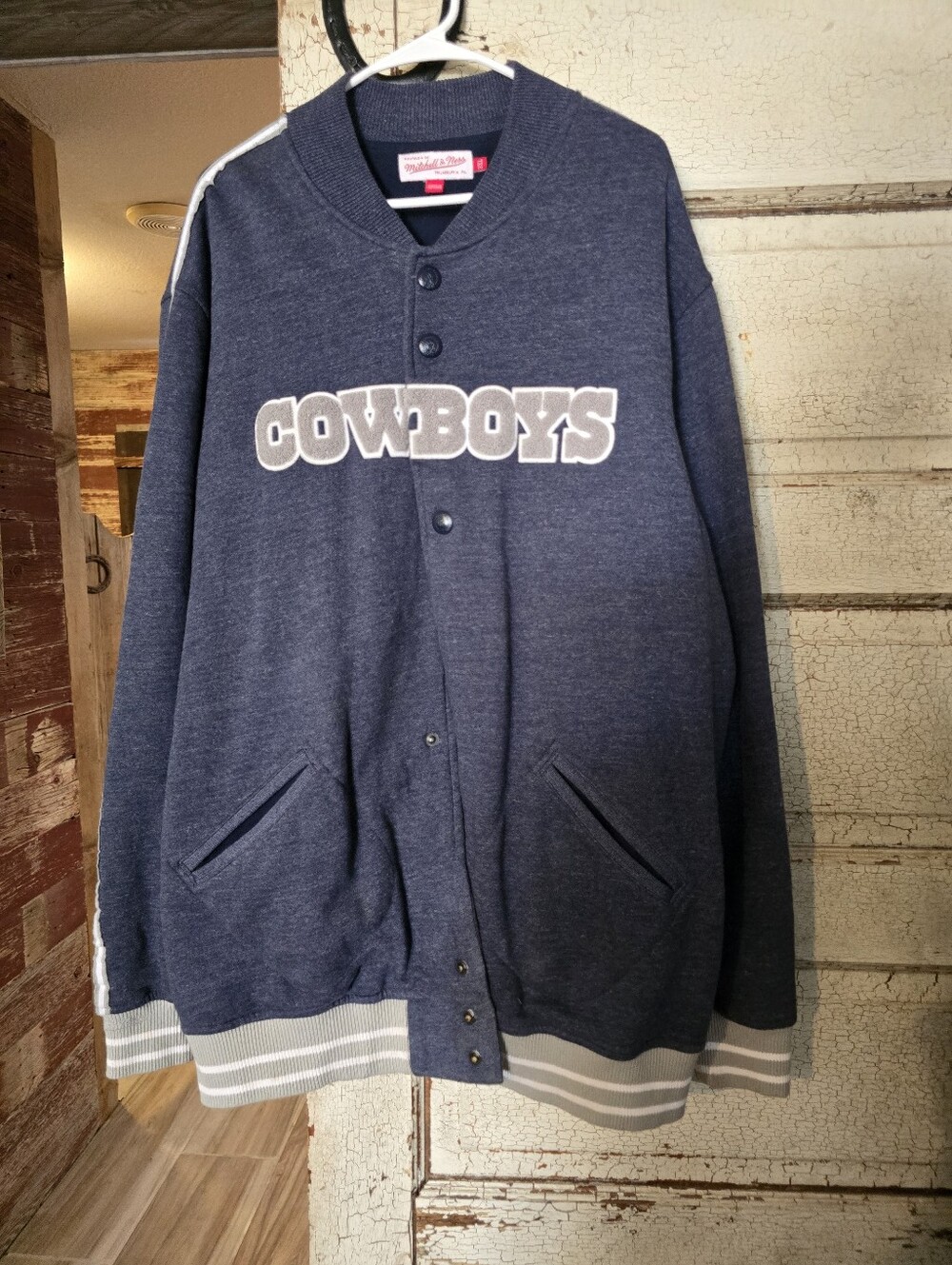 Mitchell & Ness Dallas Cowboys Sweater Varsity Jacket Sz 3XL